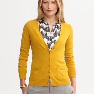 Banana Republic Mustard Button Up Cardigan